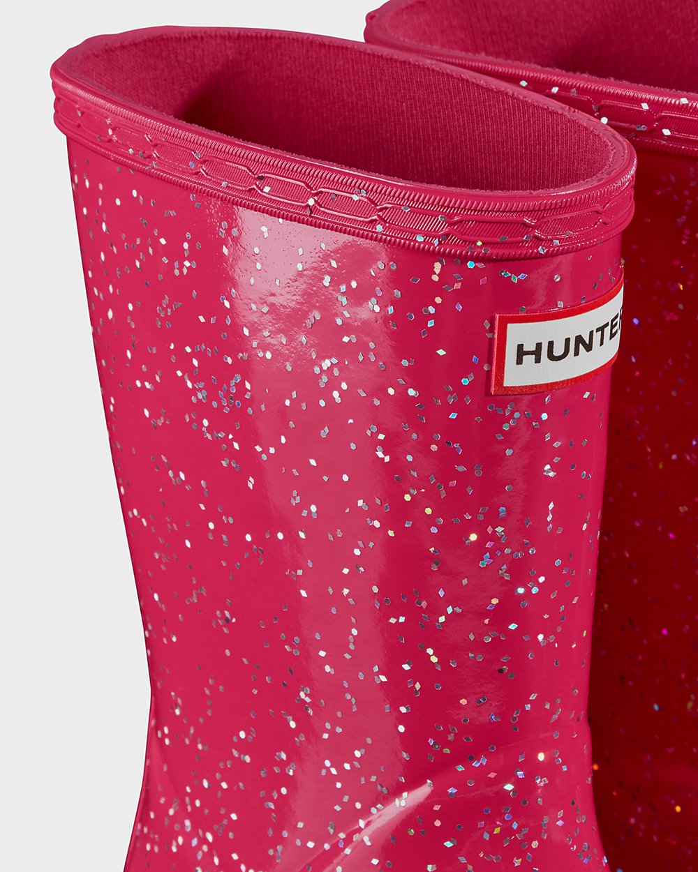 Hunter Original First Giant Glitter Rain Boots - Clearance Kids Pink - KGNVTI601